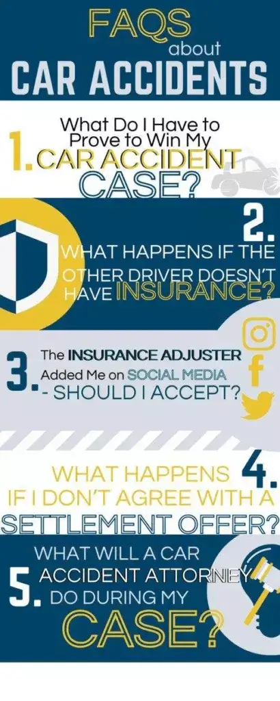 FAQ's about car accidents.