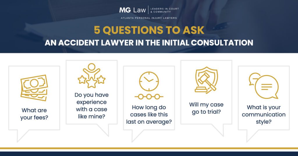 questions to ask a car accident lawyer during initial consultation