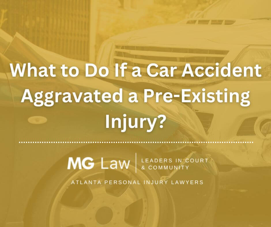 car accident aggravated pre-existing condition