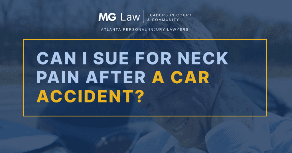 suing for neck pain after a car accident